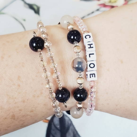 BLACK Thread- "NAME IT"  Made to Order- Friendship Bracelet - Picture 9 of 10